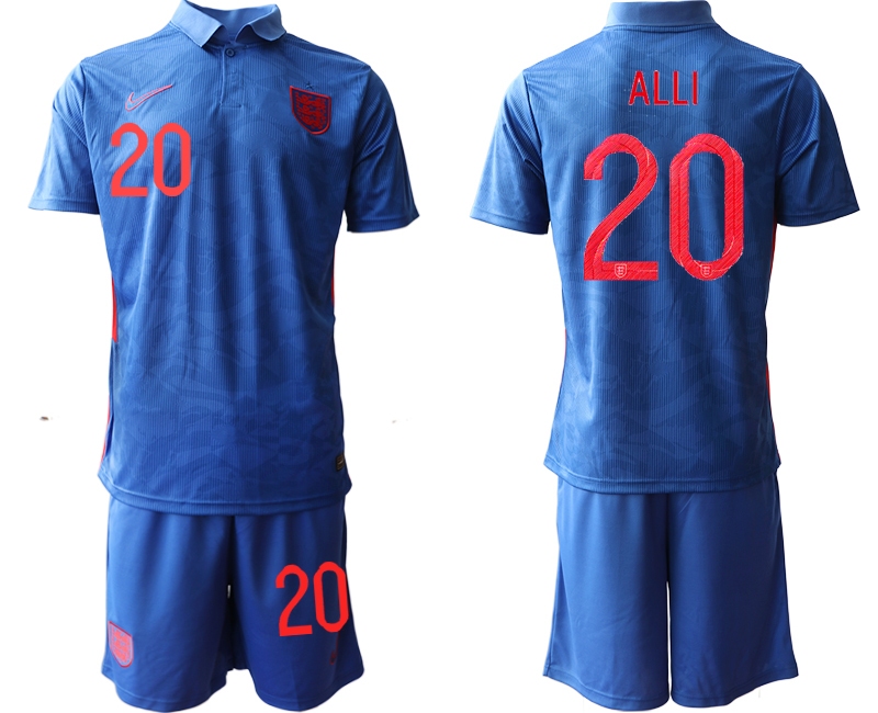 Men 2021 European Cup England away blue #20 Soccer Jersey->england jersey->Soccer Country Jersey